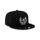 New Era Cap Laurel Wreath Black 9FIFTY Snapback Hat