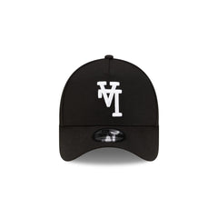 Los Angeles Dodgers Upside Down Logo Black 9FORTY A-Frame Snapback Hat
