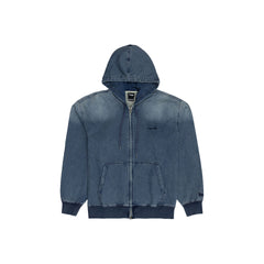 New Era Cap Washed Blue Zip-Up Sweat Jacket