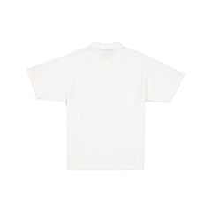 New Era Cap Black Label Crinkle Cream Polo Shirt