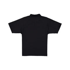 New Era Cap Black Label Crinkle Black Polo Shirt