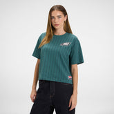 Philadelphia Eagles Throwback Women's Cropped Pinstripe T-Shirt