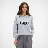 New Era Cap Gray Knit Long-Sleeve Polo
