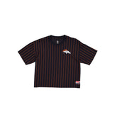 Denver Broncos Throwback Women's Cropped Pinstripe T-Shirt