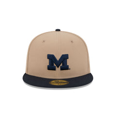 Michigan Wolverines Camel 59FIFTY Fitted Hat