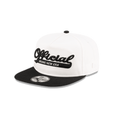 Official College White Golfer Snapback Hat