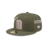 Mexico Baseball New Era Anniversary Logos Olive 59FIFTY Fitted Hat