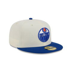 Edmonton Oilers Chrome White 59FIFTY Fitted Hat