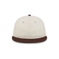 New Era Cap Heather Oatmeal Melton Wool Retro Crown 59FIFTY Fitted Hat