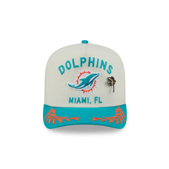 Miami Dolphins 2025 Draft Chrome White 59FIFTY A-Frame Fitted Hat