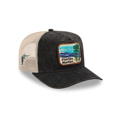 Miami Marlins Vintage Landscape 9FIFTY A-Frame Trucker Hat