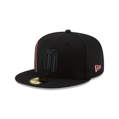 Mexico Baseball Black on Black 59FIFTY Fitted Hat