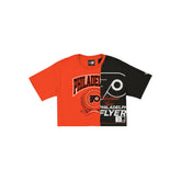 Philadelphia Flyers Team Split Women's Cropped Short-Sleeve T-Shirt