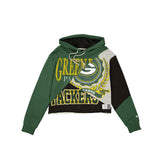 Green Bay Packers Team Split Women's Cropped Hoodie