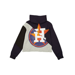 Houston Astros Team Split Women's Cropped Hoodie