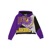 Los Angeles Lakers Team Split Women's Cropped Hoodie