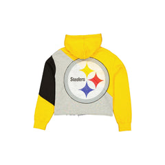 Pittsburgh Steelers Team Split Women's Cropped Hoodie