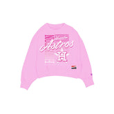 Houston Astros Throwback Women's Washed Pink Crewneck