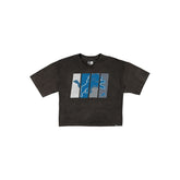 Detroit Lions Sport Night Black Cropped Women's T-Shirt