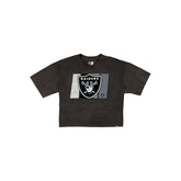 Las Vegas Raiders Sport Night Black Cropped Women's T-Shirt