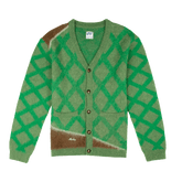 New Era Branded Mohair Field Kelly Green Cardigan