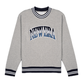 New Era Branded Ombre Heather Gray Crewneck