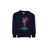 New Era Branded Navy Jacquard Golf Sweater