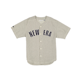 New Era Branded Railroad Stripe Arch Woven Baseball Jersey