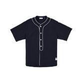 New Era Branded Seersucker Throwback Baseball Navy Jersey