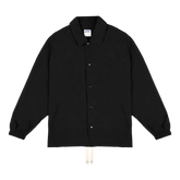 New Era Branded Ripstop Script Nylon Black Coach's Jacket