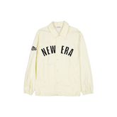 New Era Branded Twill Applique Chrome White Coaches Jacket