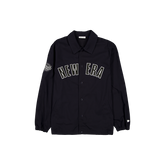 New Era Branded Twill Applique Navy Coaches Jacket