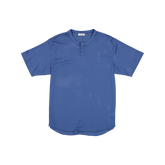 New Era Branded Galvin 2-Button Mesh Henley Indigo Jersey