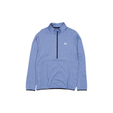 New Era Branded Knit Golf Heather Indigo Blue Half-Zip