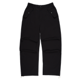 New Era Branded Nylon Military Black Cargo Pants