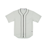 New Era Branded Piping Full-Zip Baseball Mirage Gray Jersey