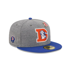 Denver Broncos Heather Gray Wool 59FIFTY Fitted Hat