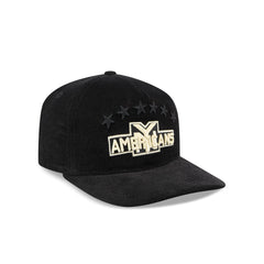 New York Americans Nostalgic Black Corduroy 19TWENTY Adjustable Hat