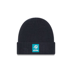 Miami Dolphins 2025 Sideline Cold Weather Steel Clouds Cuff Knit Beanie