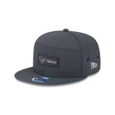 Houston Texans 2025 Sideline Cold Weather Steel Clouds Split Panel 9FIFTY Snapback Hat