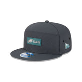 Philadelphia Eagles 2025 Sideline Cold Weather Steel Clouds Split Panel 9FIFTY Snapback Hat
