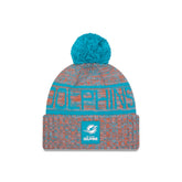 Miami Dolphins 2025 Sideline Cold Weather Pom Knit Hat