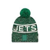 New York Jets 2025 Sideline Cold Weather Pom Knit Hat