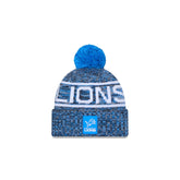 Detroit Lions 2025 Sideline Cold Weather Kids Pom Knit Hat
