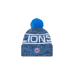 Detroit Lions 2025 Sideline Cold Weather Kids Pom Knit Hat