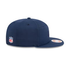 New England Patriots 2025 Sideline Hot Weather Split Panel 9FIFTY Snapback Hat