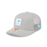 Miami Dolphins 2025 Sideline Hot Weather Gray 9SEVENTY Trucker Hat