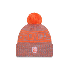 Denver Broncos 2025 Sideline Cold Weather Gray Pom Knit Hat