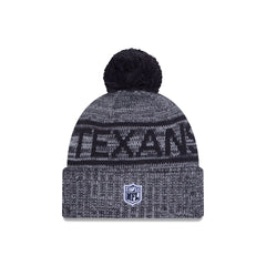 Houston Texans 2025 Sideline Cold Weather Gray Pom Knit Hat