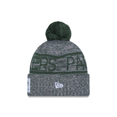 Green Bay Packers 2025 Sideline Cold Weather Gray Pom Knit Hat